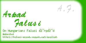 arpad falusi business card